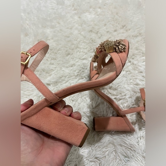 Loeffler Randall Layla suede Pom-Pom Sandal - size 6.5 - Picture 4 of 10